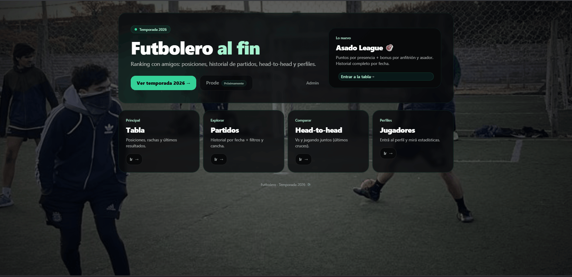 Futbolero - Ranking y estadísticas de fútbol entre amigos