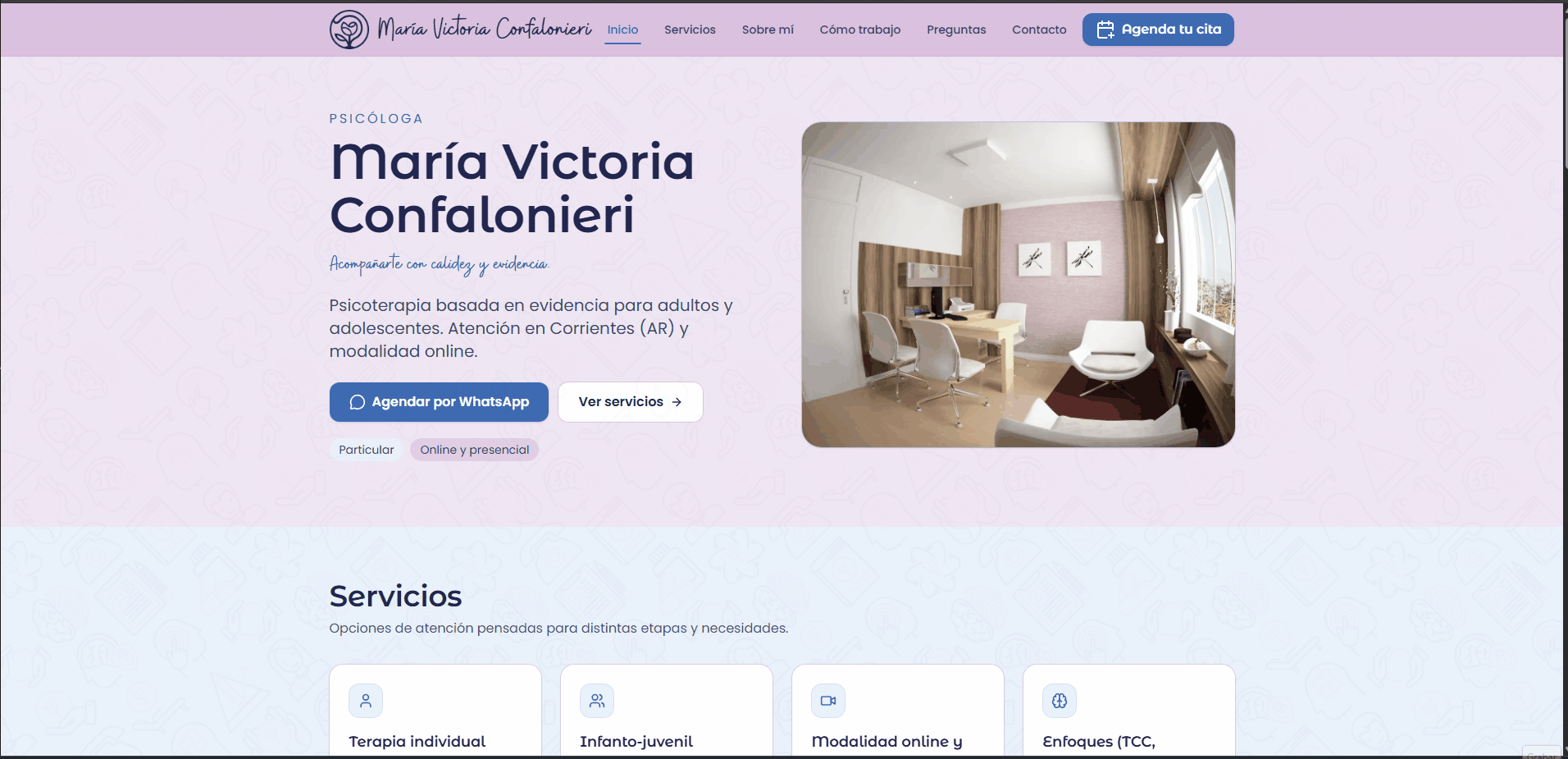 Psicóloga MVC - Landing Page